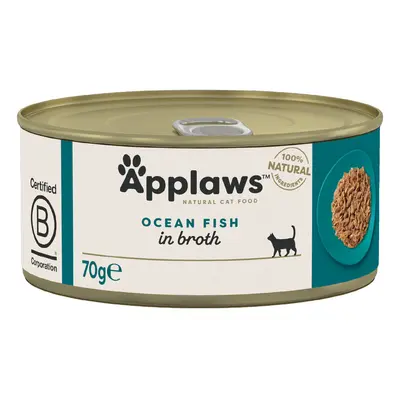 Applaws in Brodo 6 x 70 g Alimento umido per gatto - Pesce d'Oceano