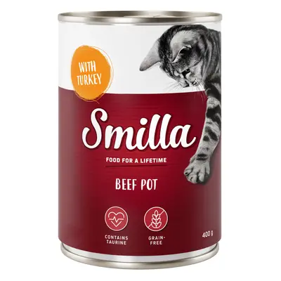 Smilla Delizie al Manzo 12 x 400 g Alimento umido per gatti - Manzo con Tacchino