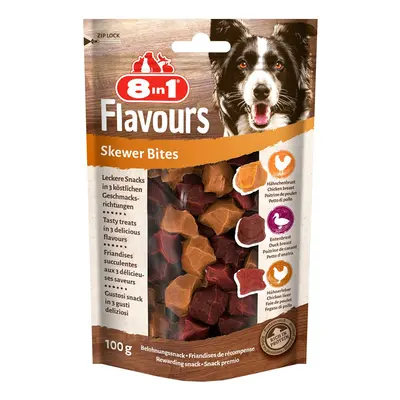 8in1 Flavours Skewer Bites Snack per cani - Set %: 3 x 100 g