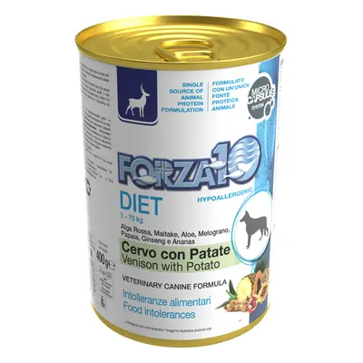 Forza10 Diet Low Grain 12 x 400 g umido per cane - Cervo con Patate