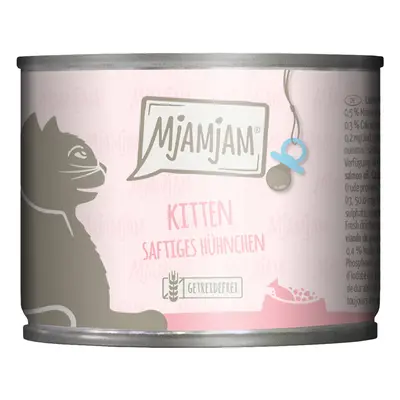 MjAMjAM Kitten 24 x 200 g Alimento umido per gatti - Pollo & Olio di salmone