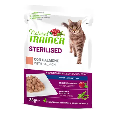 Natural Trainer Adult Sterilised 12 x 85 g Alimento umido per gatti - con Anatra