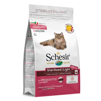 Schesir Sterilized & Light con Prosciutto Crocchette per gatto - 2 x 1,5 kg - prezzo top!