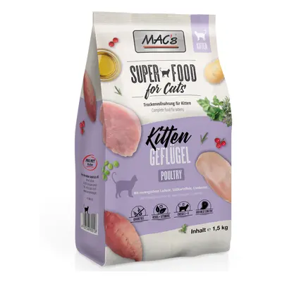 MAC's Superfood for Cats Kitten Crocchette per gatti - Set %: 2 x 1,5 kg