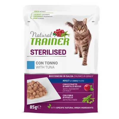 Natural Trainer Adult Sterilised 24 x 85 g Alimento umido per gatti - con Tonno