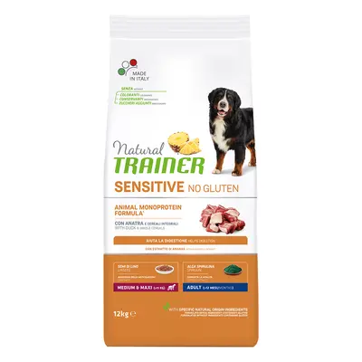 Natural Trainer Sensitive No Gluten Adult Medium/Maxi Monoproteico con Anatra - Set %: 2 x 12 kg