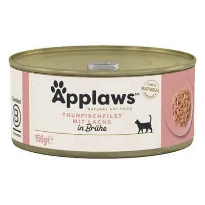 Applaws in brodo 48 x 156 g umido per gatto - Filetto di Tonno e Salmone