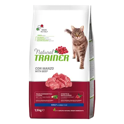 Natural Trainer Adult con Manzo Crocchette per gatti - 9 kg (6 x 1,5 kg)