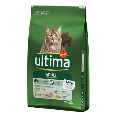 Multipack! 2 x Ultima Cat Crocchette per gatti - Adult Pollo (2 x 10)