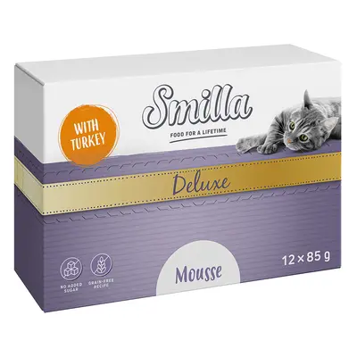 Smilla Deluxe Patè 48 x 85 g umido per gatto - con Tacchino & Basilico