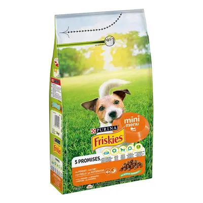 PURINA Friskies Mini con Pollo e Verdure Crocchette per cane - Set %: 3 x 1,5 kg