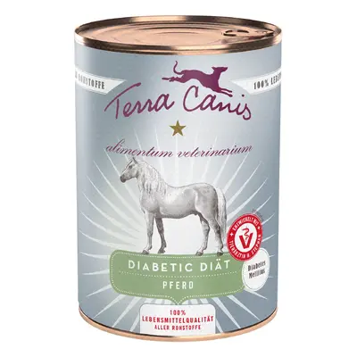 Terra Canis Alimentum Veterinarium Diabetic Diet 6 x 400 g umido per cane - Cavallo