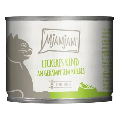 MjAMjAM 24 x 200 g umido per gatto - Manzo & Zucca al vapore