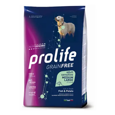 Prolife Grain Free Adult Sensitive Medium/Large Pesce & Patate - 10 kg