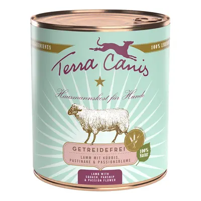 Terra Canis Senza cereali 12 x 800 g Alimento umido per cane - Agnello con Zucca, Pastinaca e Pa