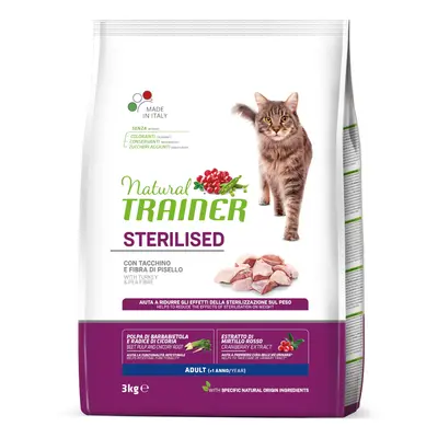 Natural Trainer Sterilised con Tacchino Crocchette per gatti - 3 kg