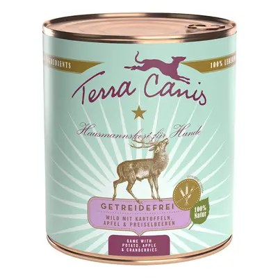 Terra Canis Senza cereali 12 x 800 g Alimento umido per cane - Selvaggina con Patate, Mela e Mir