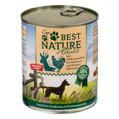 Multipack risparmio Best Nature Dog Adult 12 x 800 g - Selvaggina, pollo e pasta