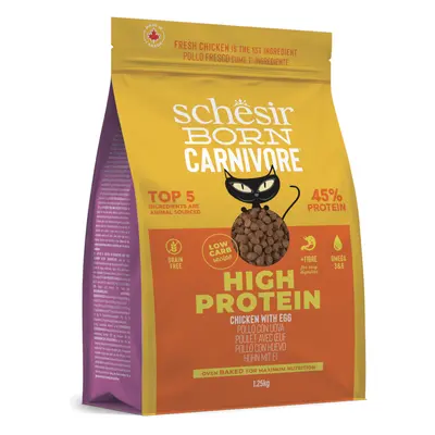 Schesir Born Carnivore High Protein Pollo con uovo Crocchette per gatto - Set %: 4 x 1,25 kg