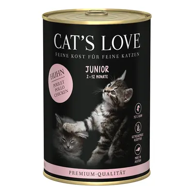 Cat's Love 6 x 400 g Umido per gatto - Junior Pollo