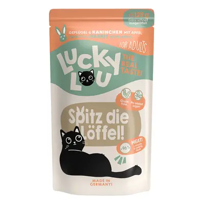 Multipack risparmio! Lucky Lou Adult Buste 48 x 125 g umido gatto - Pollame e Coniglio