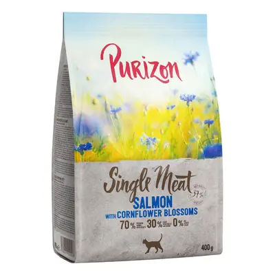 Purizon Crocchette per gatto - 400 g crocchette Purizon Single Meat Salmone con Fiordaliso