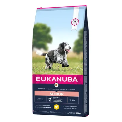 Multipack risparmio! 2 x Eukanuba Crocchette per cane - 2 x 15 kg Caring Senior Medium Breed Pol