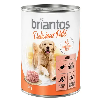 Prezzo speciale! Briantos Delicious Paté 6 x 400 g umido cane - Tacchino