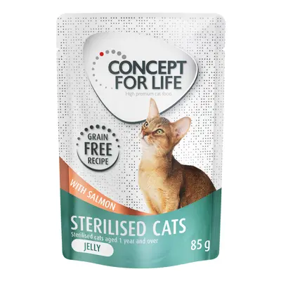 Concept for Life Sterilised Cats Senza cereali Salmone - in gelatina - Set %: 48 x 85 g