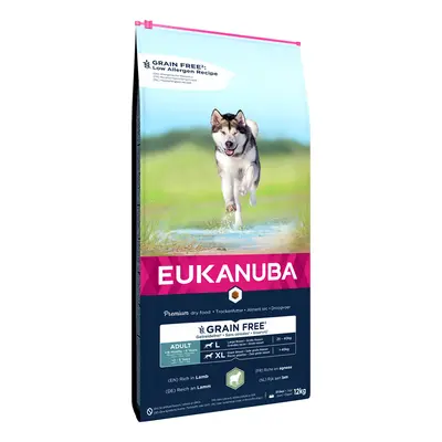 Prezzo speciale! 12 kg Eukanuba Grain Free Crocchette per cane - Adult Large Dogs Agnello