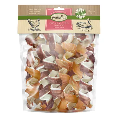 Prezzo speciale! 750 g Lukullus Ossi & Spirali Big Pack - Spirale da masticare: Mix Anatra & Pol