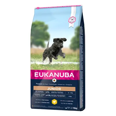 Multipack risparmio! 2 x Eukanuba Crocchette per cane - 2 x 15 kg Junior Large Breed Pollo