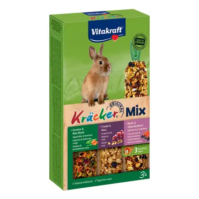 Vitakraft cracker Conigli nani - Trio Mix - 1 x 3 pz Trio Mix verdure, noci, frutti di bosco