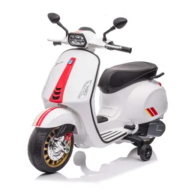 Moto Elettrica per Bambini LT941 Piaggio Vespa Sprint 12V con Luci a LED e Suoni Bianco