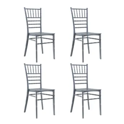 Set 4 Sedie Chiavari Grigia Vintage Sedia Chiavarina Catering Design Classico