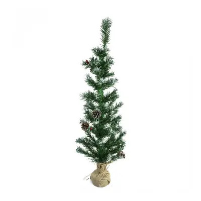 Albero Di Natale 90H Cm 309019 Con pigne e base in juta Abete Artificiale