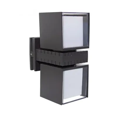 Lampada Applique da Parete a LED 24W da Esterno Luce Calda Cubo Girevole a 350°