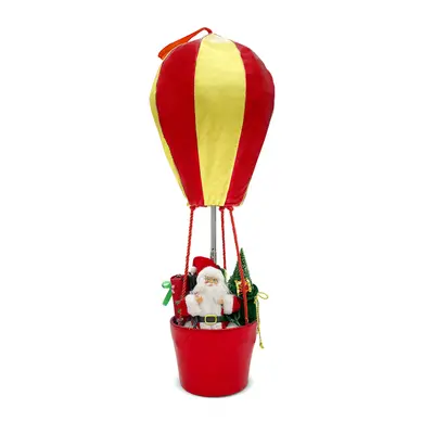 Mongolfiera Babbo Natale 392020 Decorazioni Natalizie 60H cm con Luci e Suoni