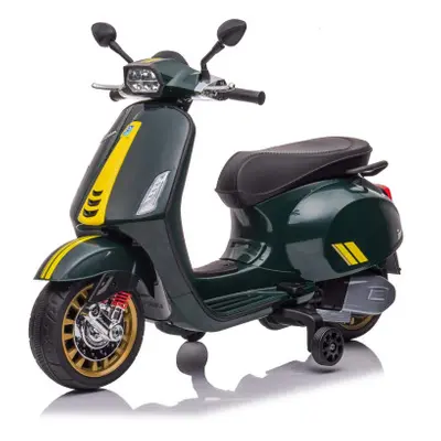 Moto Elettrica per Bambini LT941 Piaggio Vespa Sprint 12V con Luci a LED e Suoni Verde