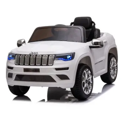 Macchina Elettrica per Bambini LT933 Jeep Grand Cherokee Luci Suoni Telecomando Bianco