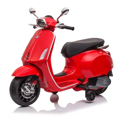 Moto Elettrica per Bambini LT941 Piaggio Vespa Sprint 12V con Luci a LED e Suoni Rosso