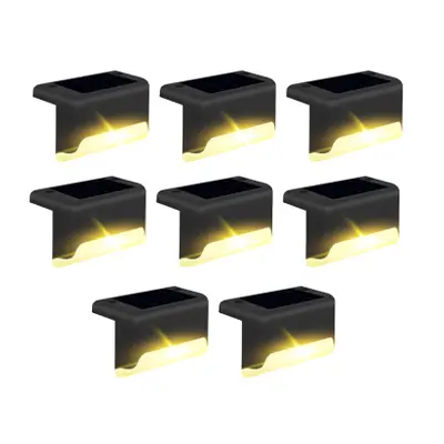 8 pz Luci Solari per Gradini Scale IP66 Lampade Esterno Luce Calda Ricaricabile