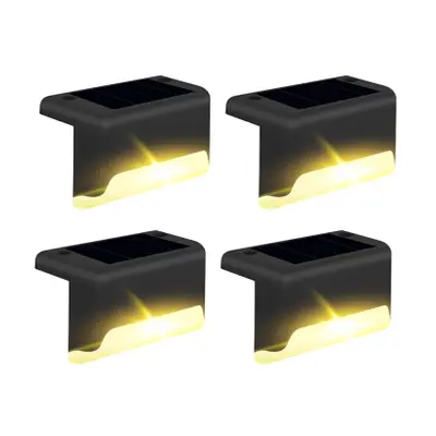 4pz Luci Solari per Gradini Scale IP66 Lampade Esterno Luce Calda Ricaricabile