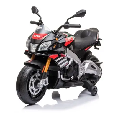 Moto Elettrica per Bambini LT922 Aprilia Tuono 12V Ruote di Supporto Luci Suoni Verde