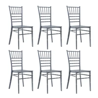 Set 6 Sedie Chiavari Grigia Vintage Sedia Chiavarina Catering Design Classico