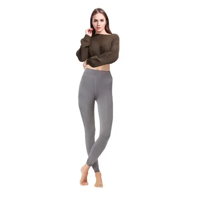 Calzamaglia Leggings donna NO824 interno felpato elasticizzato 320 den coprente Grigio scuro