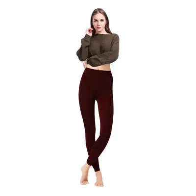 Calzamaglia Leggings donna NO824 interno felpato elasticizzato 320 den coprente Bordeaux