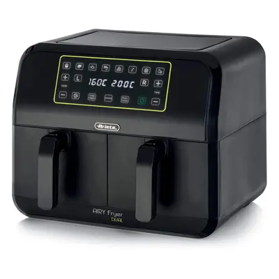 Ariete 4623 Airy Fryer Dual, Friggitrice ad aria con doppio cestello, 1700 W, Capacità 8L, 3 Fun