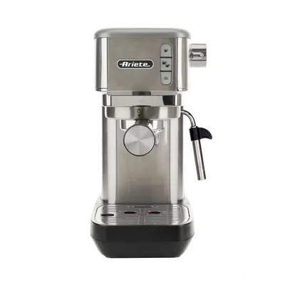 Ariete 1380 Macchina da caffè in metallo, compatibile con caffè in polvere e cialde ESE, 1300 W,