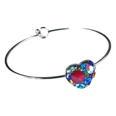 Bracciale rigido cuore multicolor